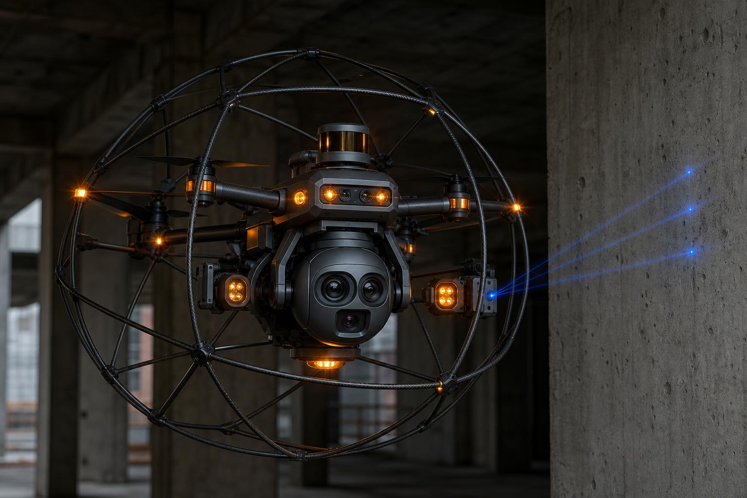 Stack 02 · Indoor autonomous scan construction inspection drone with multiple cameras and sensors